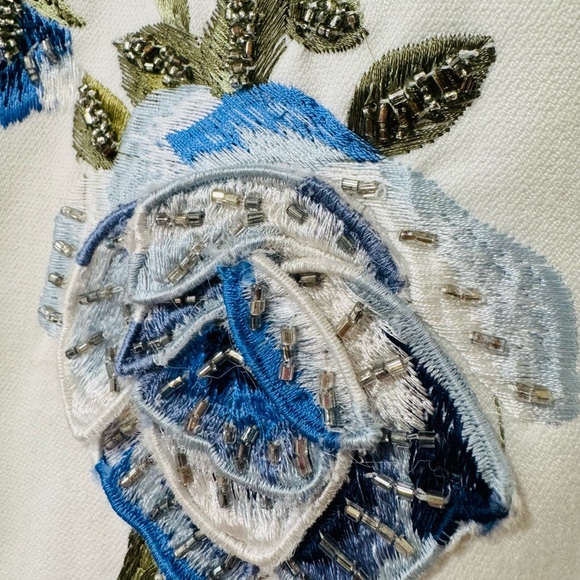 Alice and Olivia Clyde Embroidered  Floral Embellished Mini Dress - Picture 8 of 16